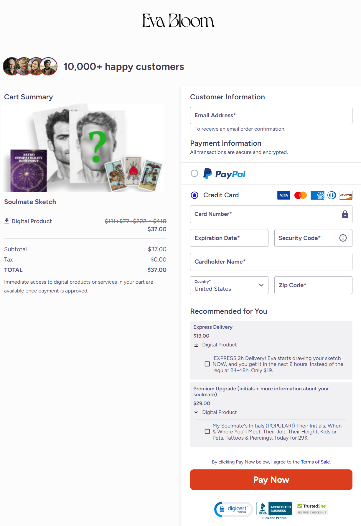 Eva Bloom Soulmate Sketch official website