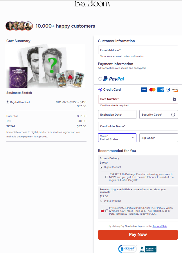 Eva Bloom Soulmate Sketch official website